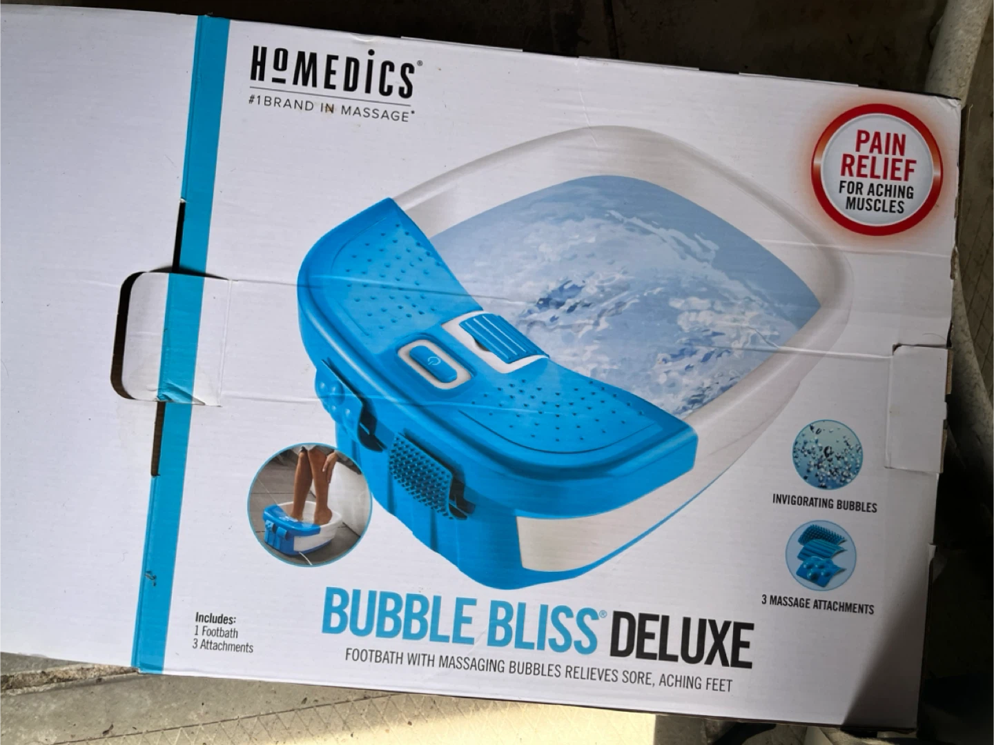 HoMedics Bubble Bliss Deluxe Footbath with Massaging Bubbles - photo 2