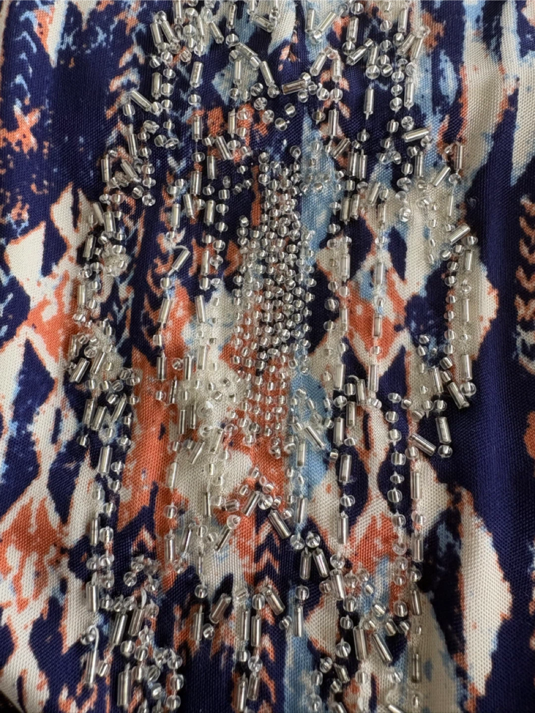 Embellished maxi dress size S/M beaded geometric Aztec pattern - photo 4