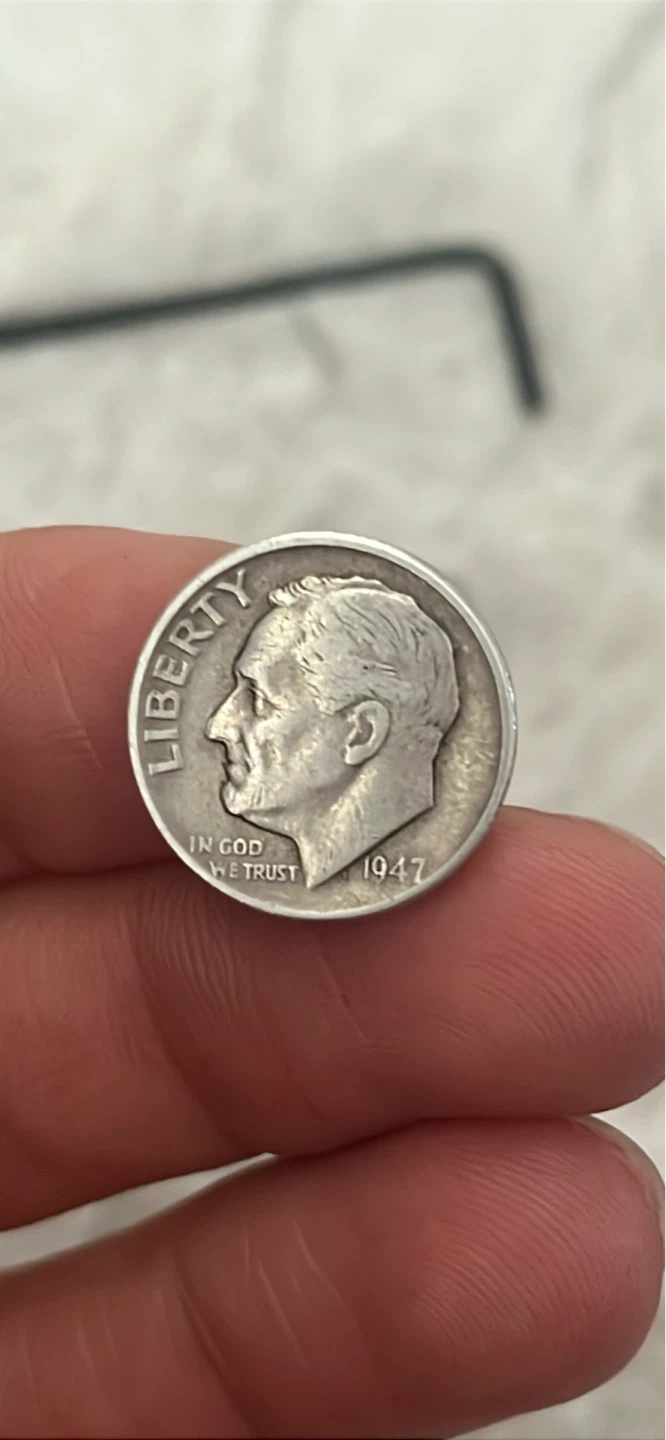 1947 Silver Dime - US Mint Coin - photo 2