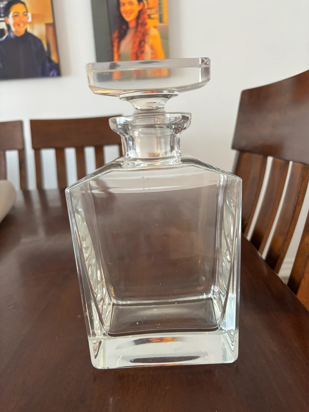 Clear Glass Decanter with Stopper