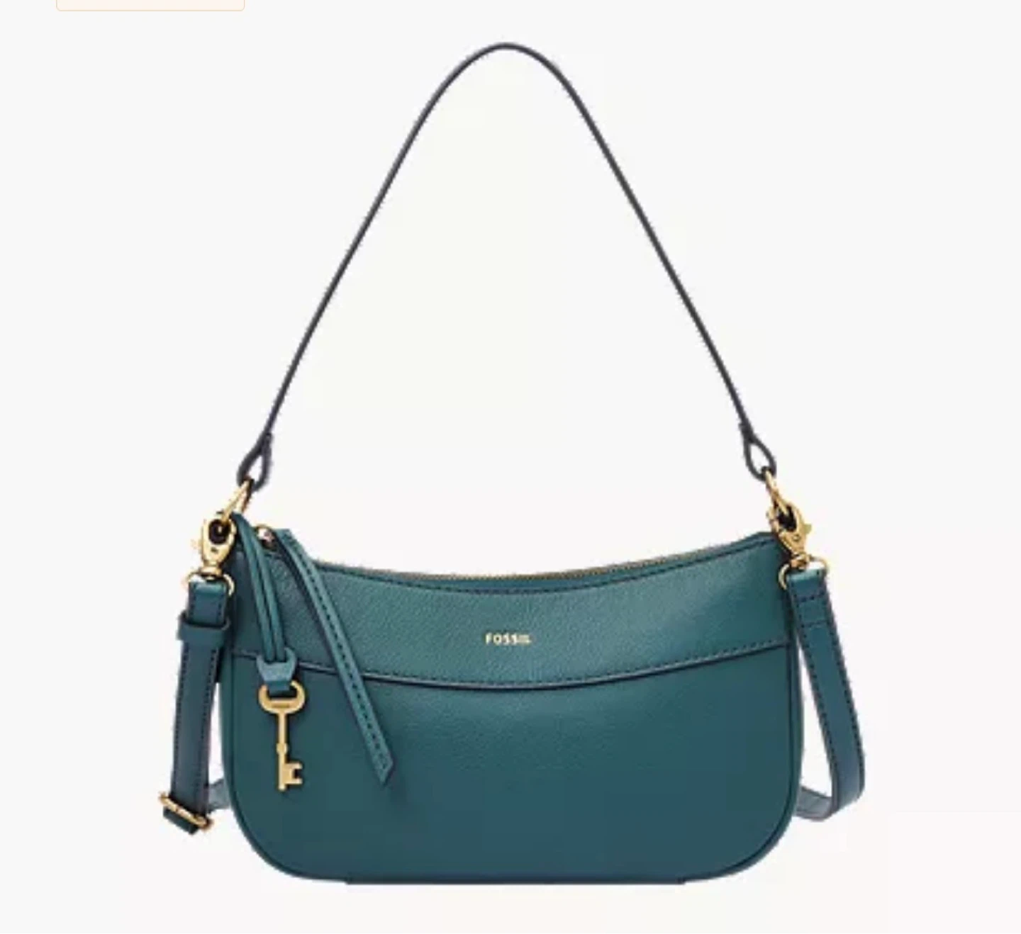 Fossil Skylar Shoulder Bag - Teal Leather