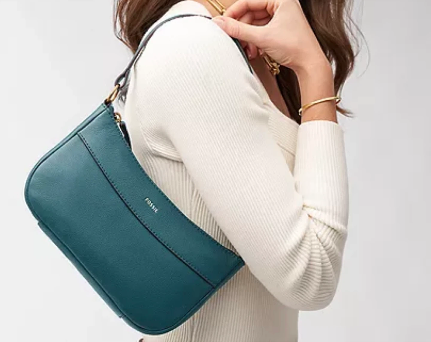 Fossil Skylar Shoulder Bag - Teal Leather - photo 3