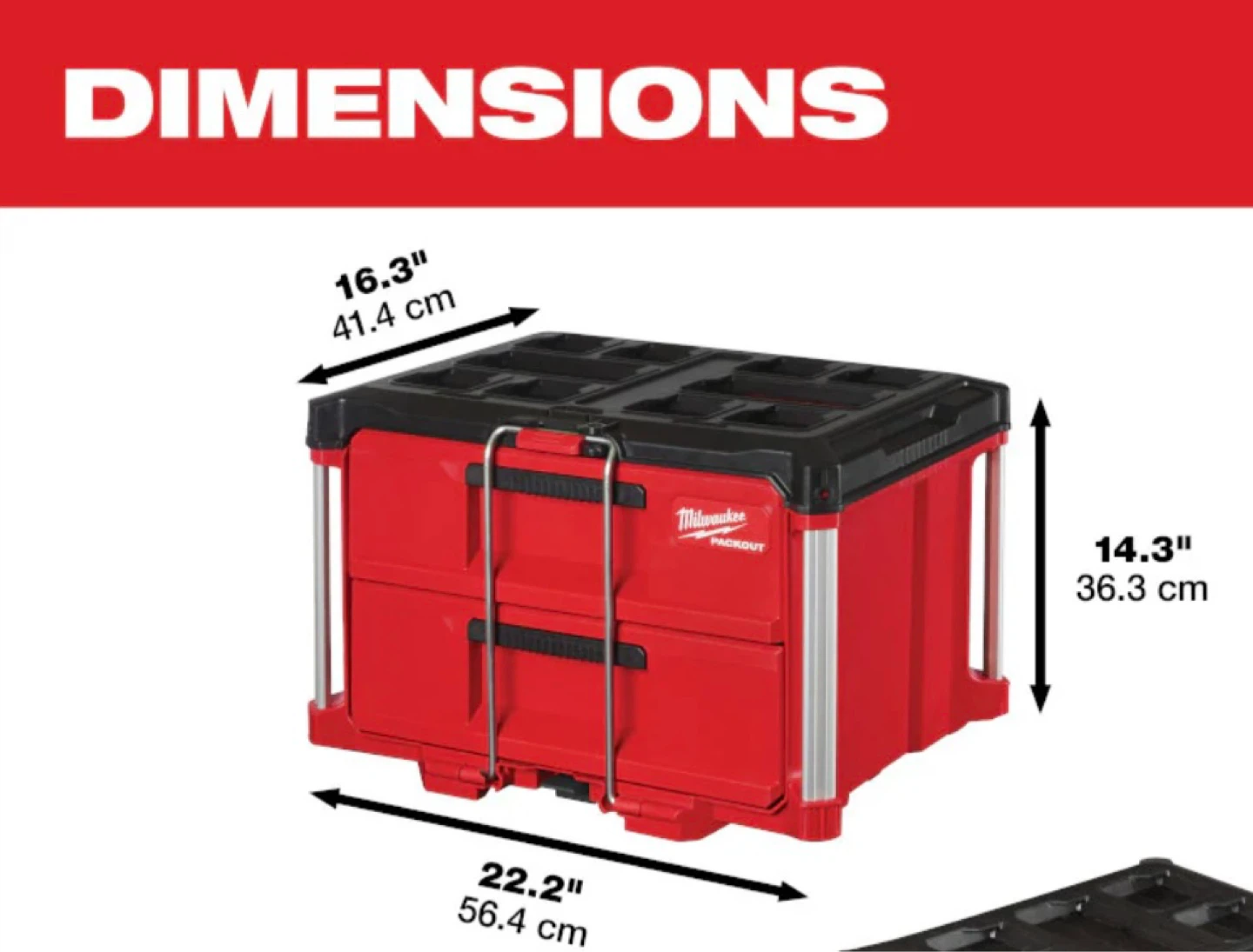 Milwaukee PACKOUT 2-Drawer Tool Box - photo 3