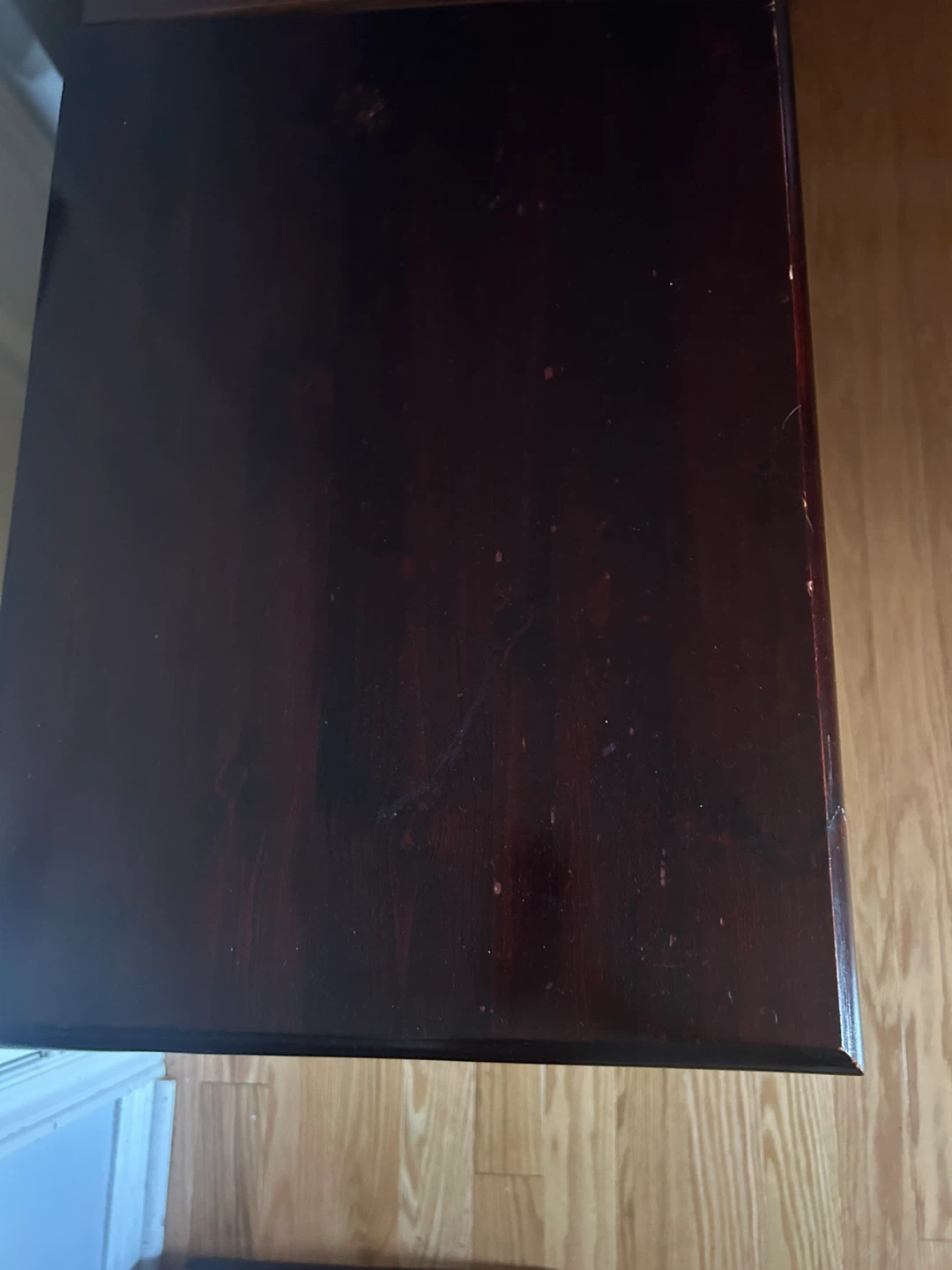 Dark Wood Nightstand with 3 Drawers X2