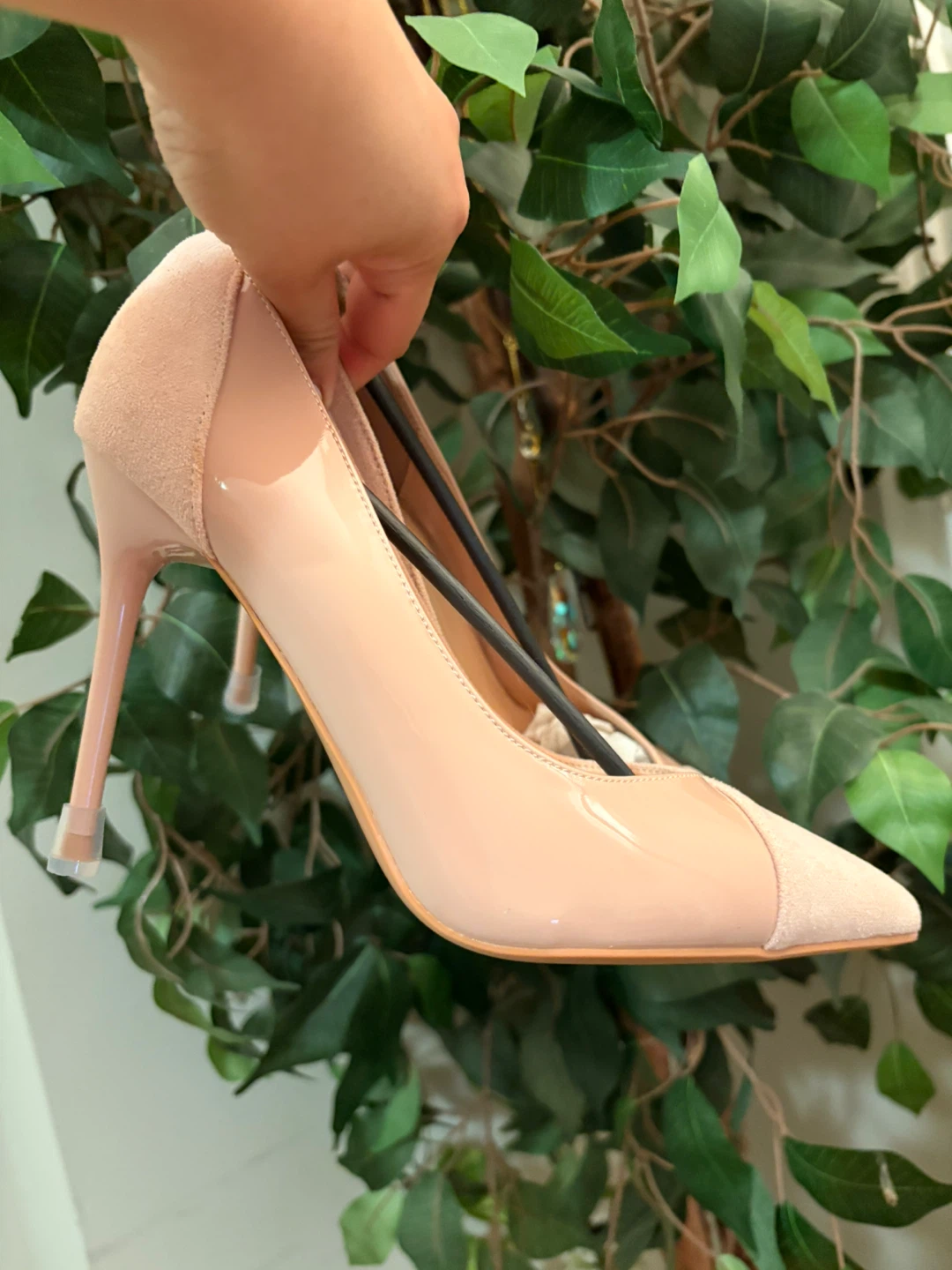 Women's Nude Suede and Patent Pumps - Size 7 - photo 2