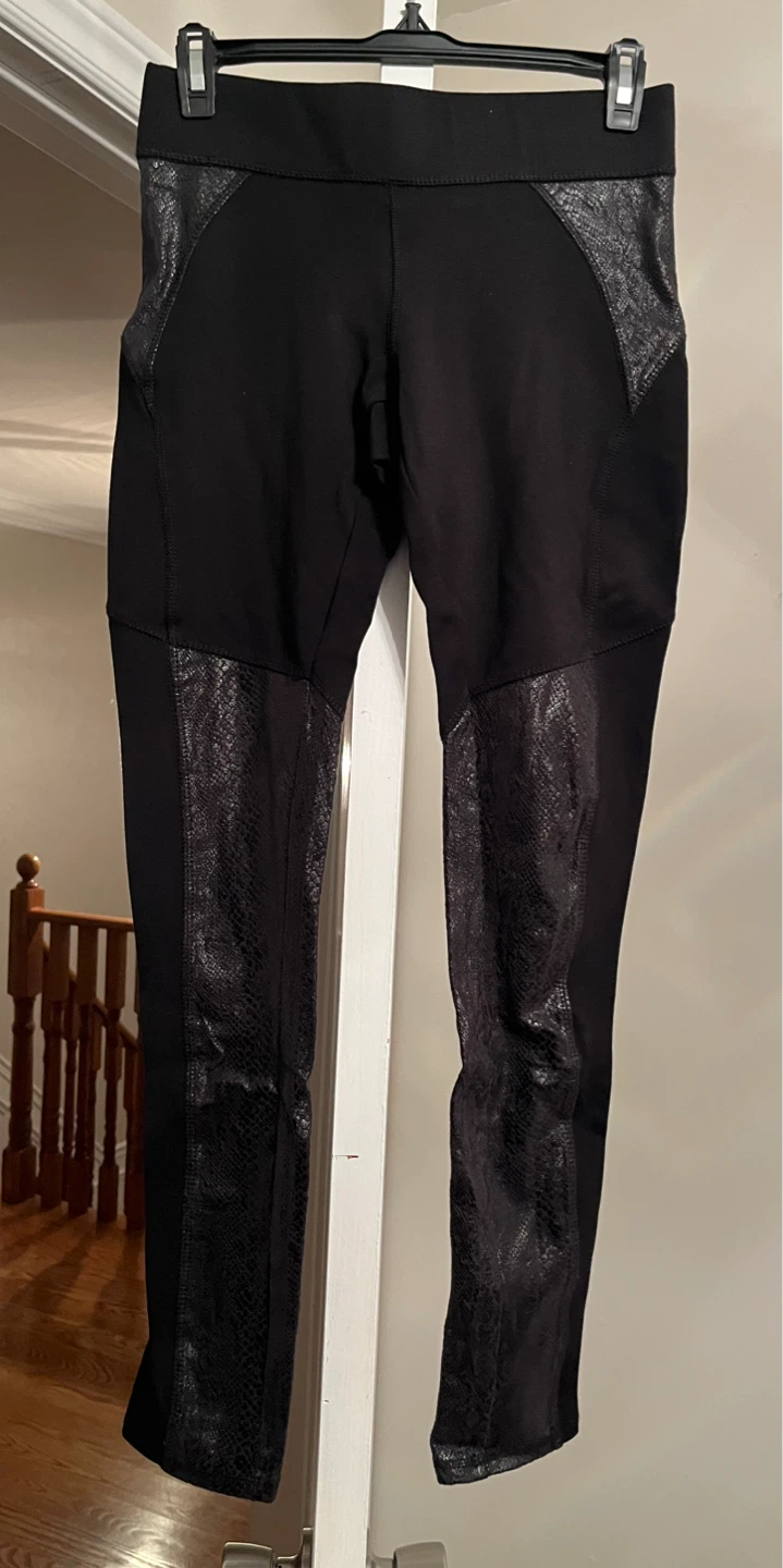 Parasuco Black Snake Print Panel Leggings Size S/P - photo 5