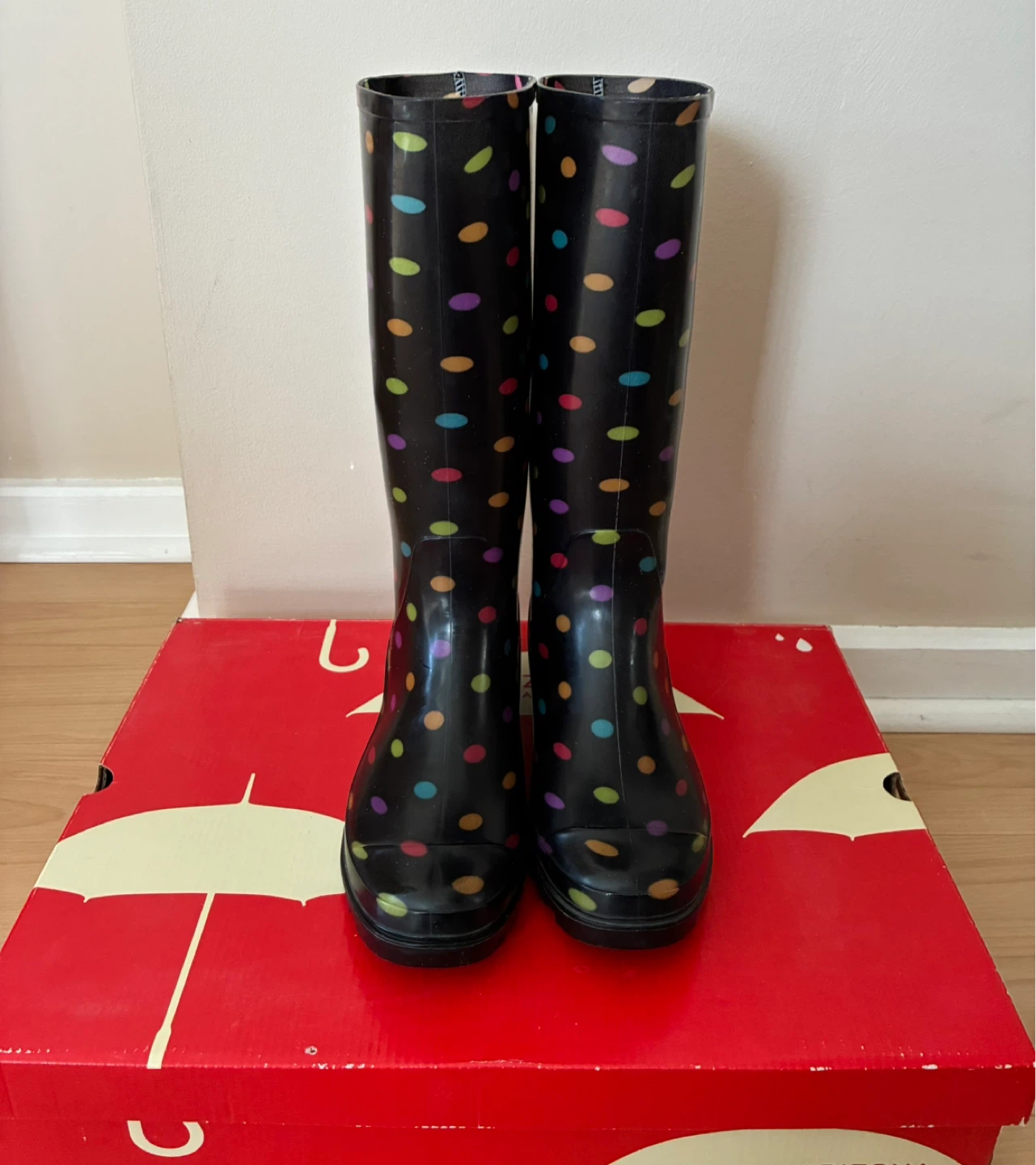Women’s rain boots - size 7–Arizona Jean Co. Polka Dot - photo 3