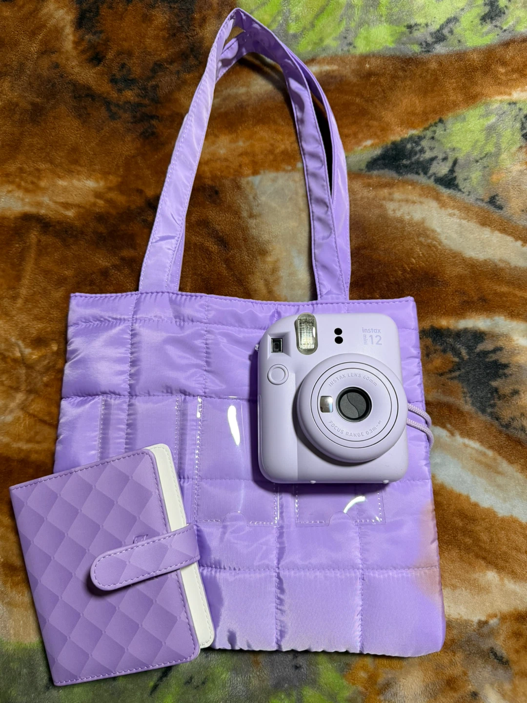 Fujifilm Instax Mini 12 Camera and Lavender Tote Bag Set - photo 2