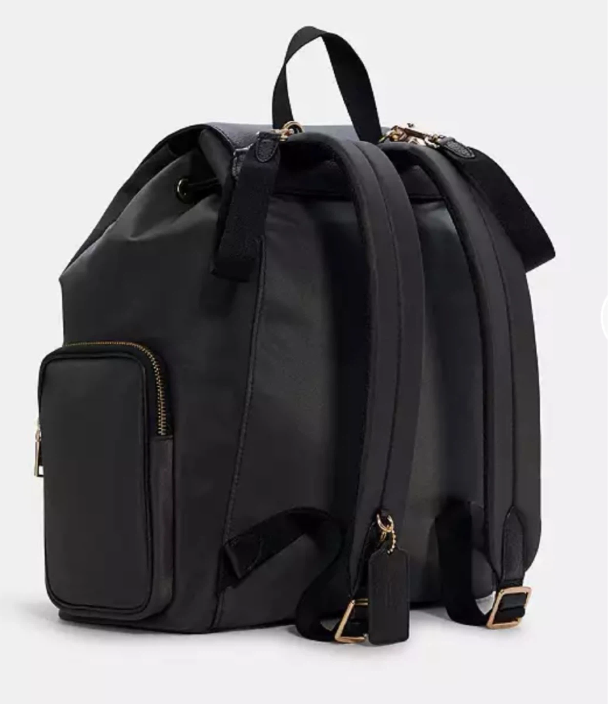 Coach Black Nylon Backpack with Leather Trim - photo 2