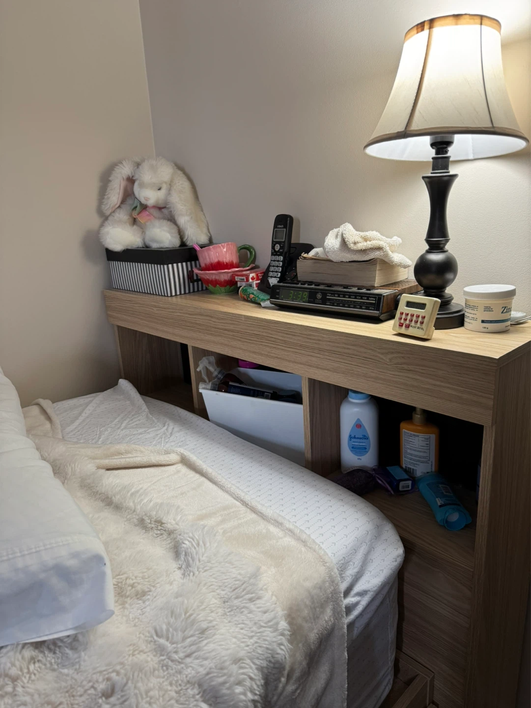 Twin Bed with Storage Drawers and Pink Cloud Bedding - photo 5