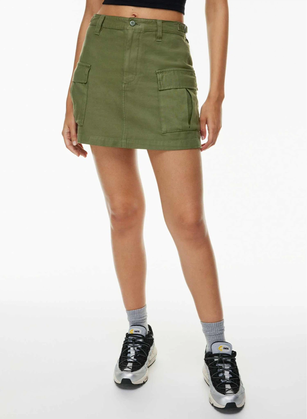 Tna Aritzia Supply Cargo Olive Green Micro Skirt - photo 3