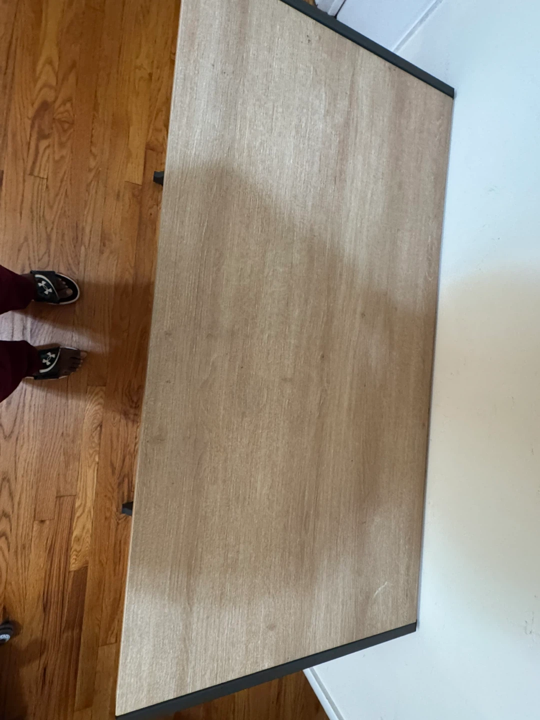 Wooden Top Desk with Black Metal Frame - photo 4