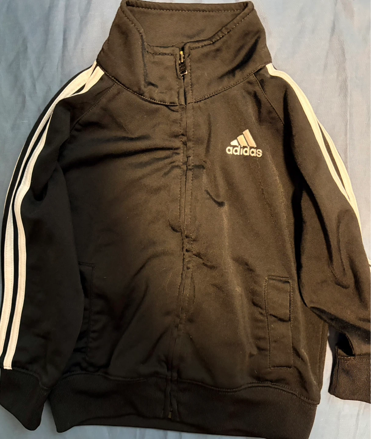 Adidas Track Jacket - Black, Size 24M