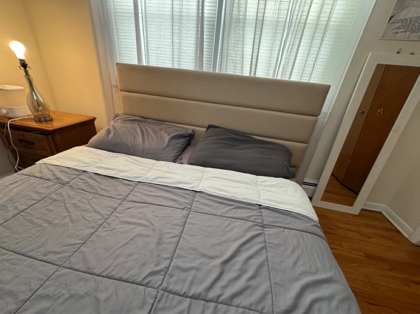 Upholstered Platform Bed Frame with Headboard - photo 4