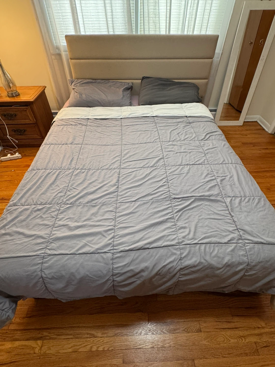 Upholstered Platform Bed Frame with Headboard - photo 2