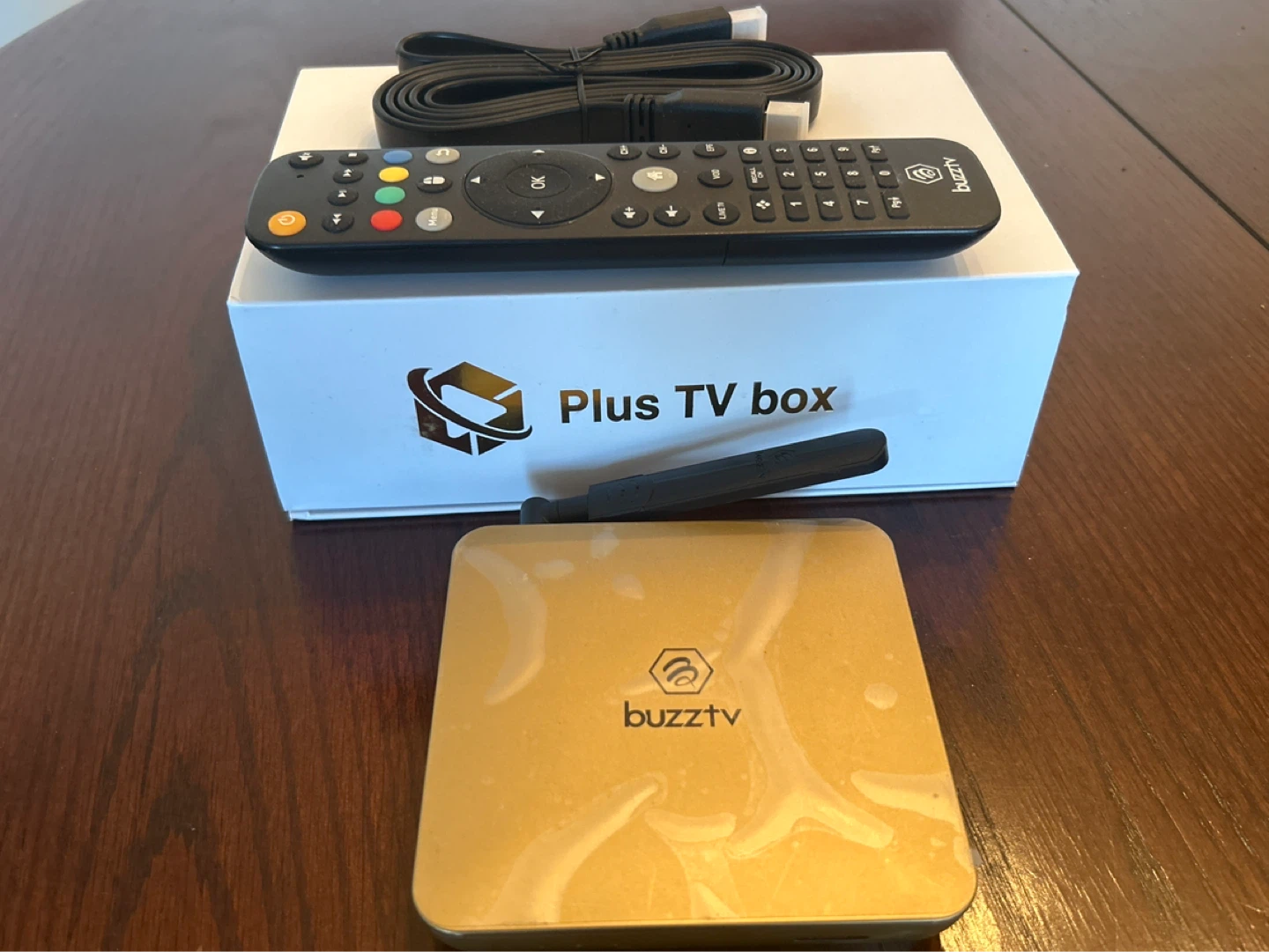 BuzzTV Plus TV Box with Remote and HDMI Cable