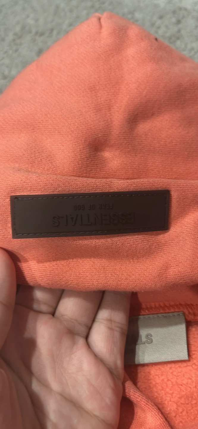 Fear of God Essentials Hoodie - Coral - Size S