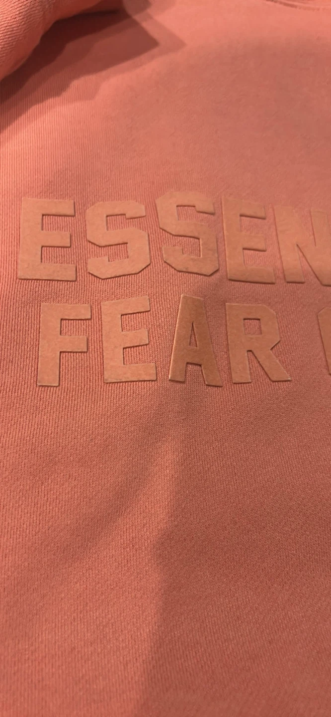 Fear of God Essentials Hoodie - Coral - Size S - photo 3