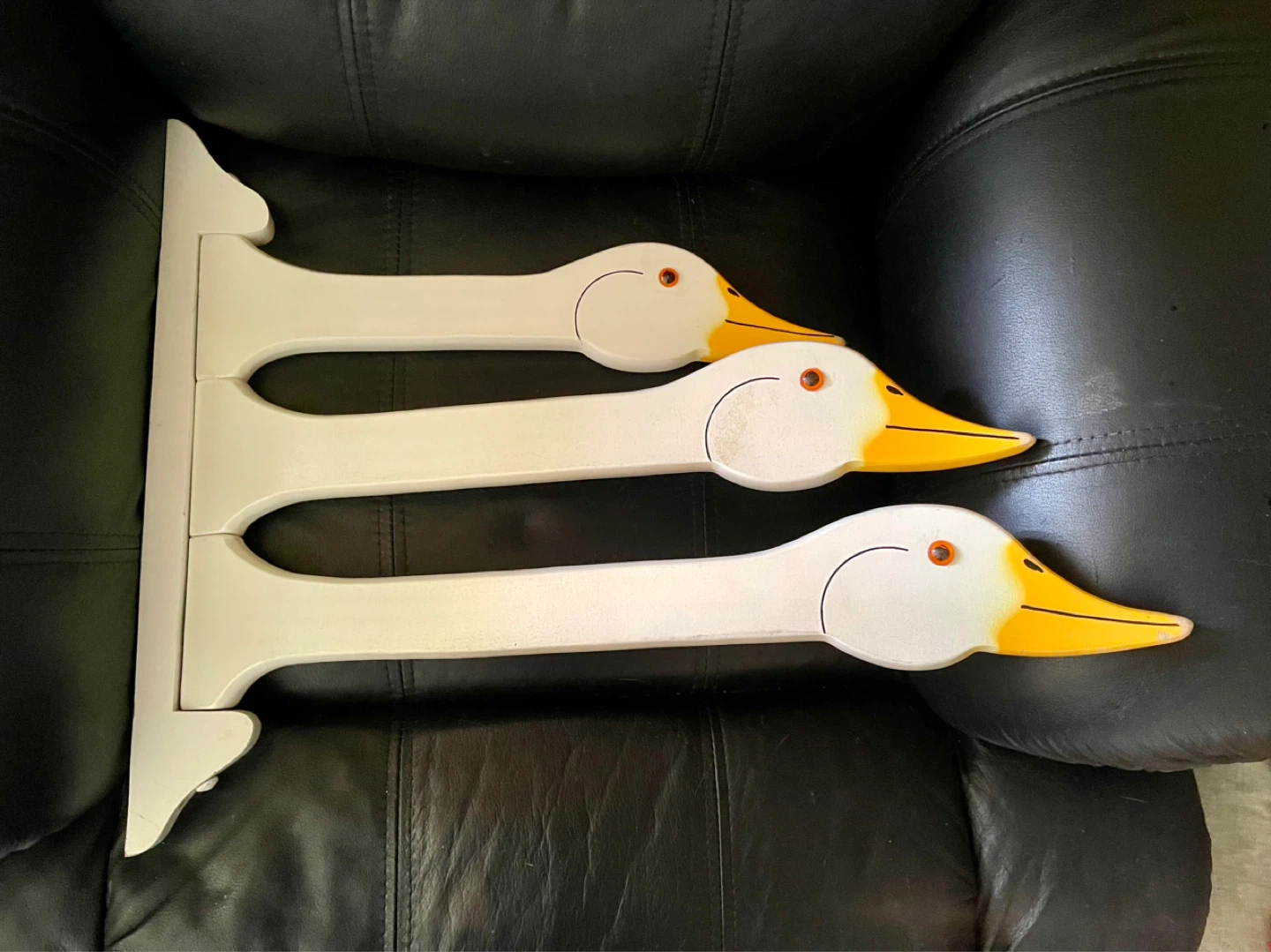 Vintage Wooden Goose Swing Arm Towel Rack 🌱