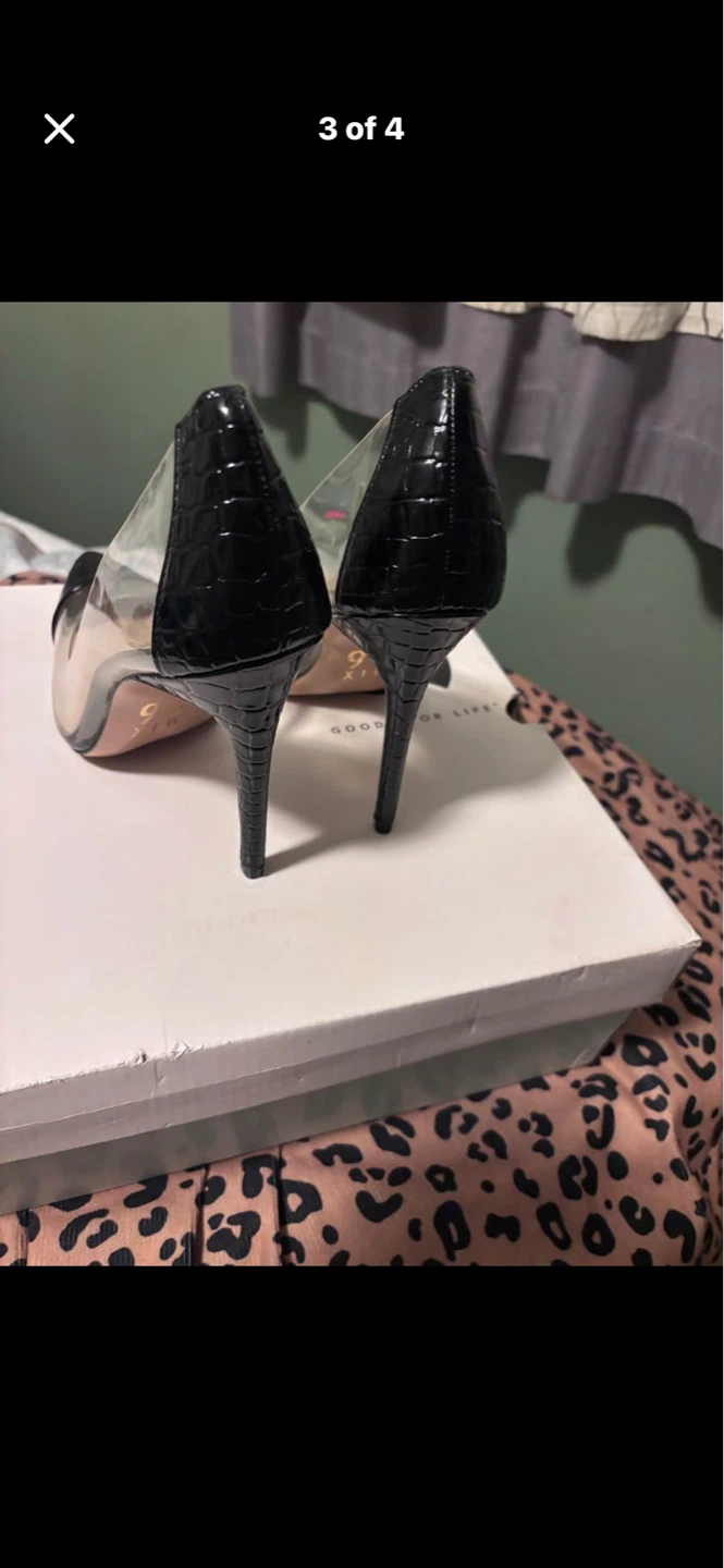 MIX.NO.SHOE Clear Stiletto Heels Size 10 - photo 2