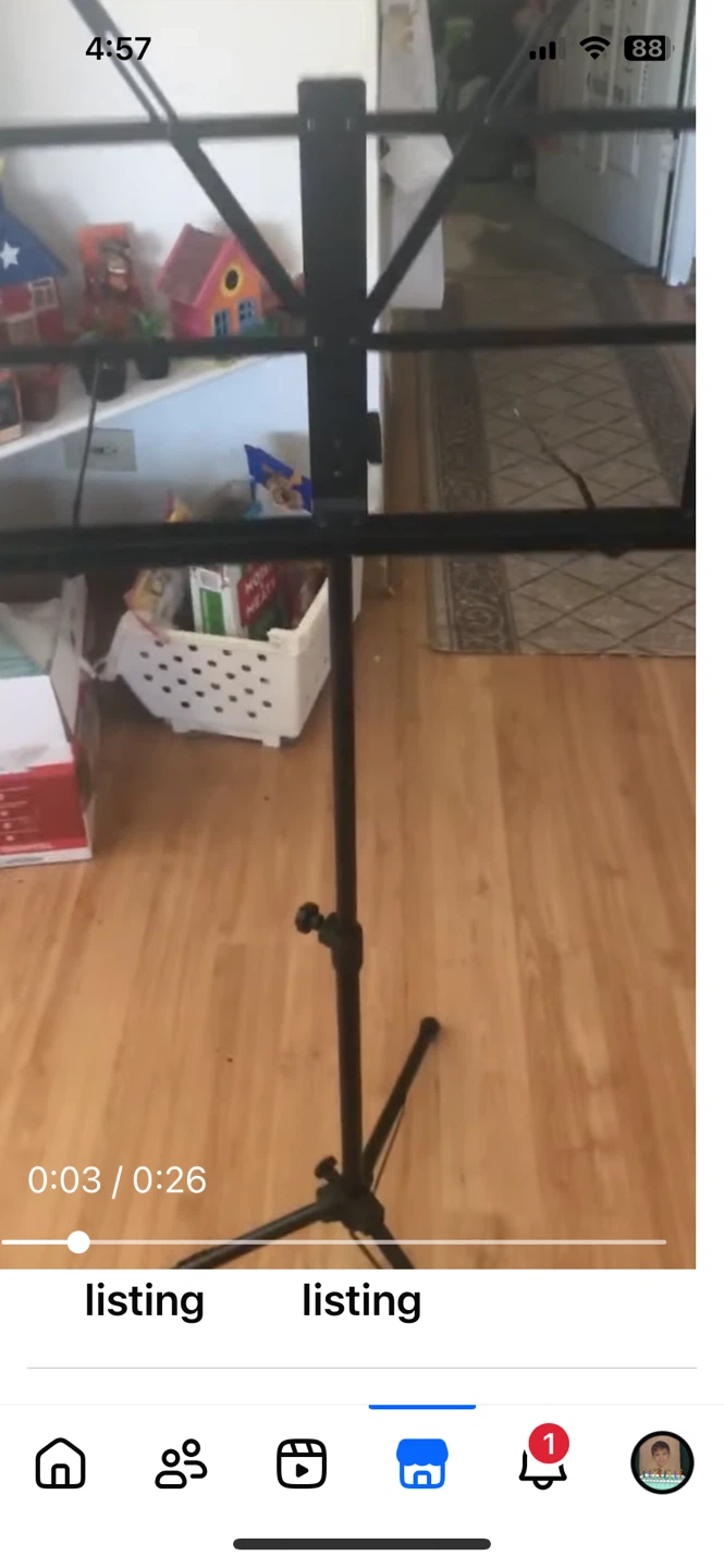 Music sheet stand with case