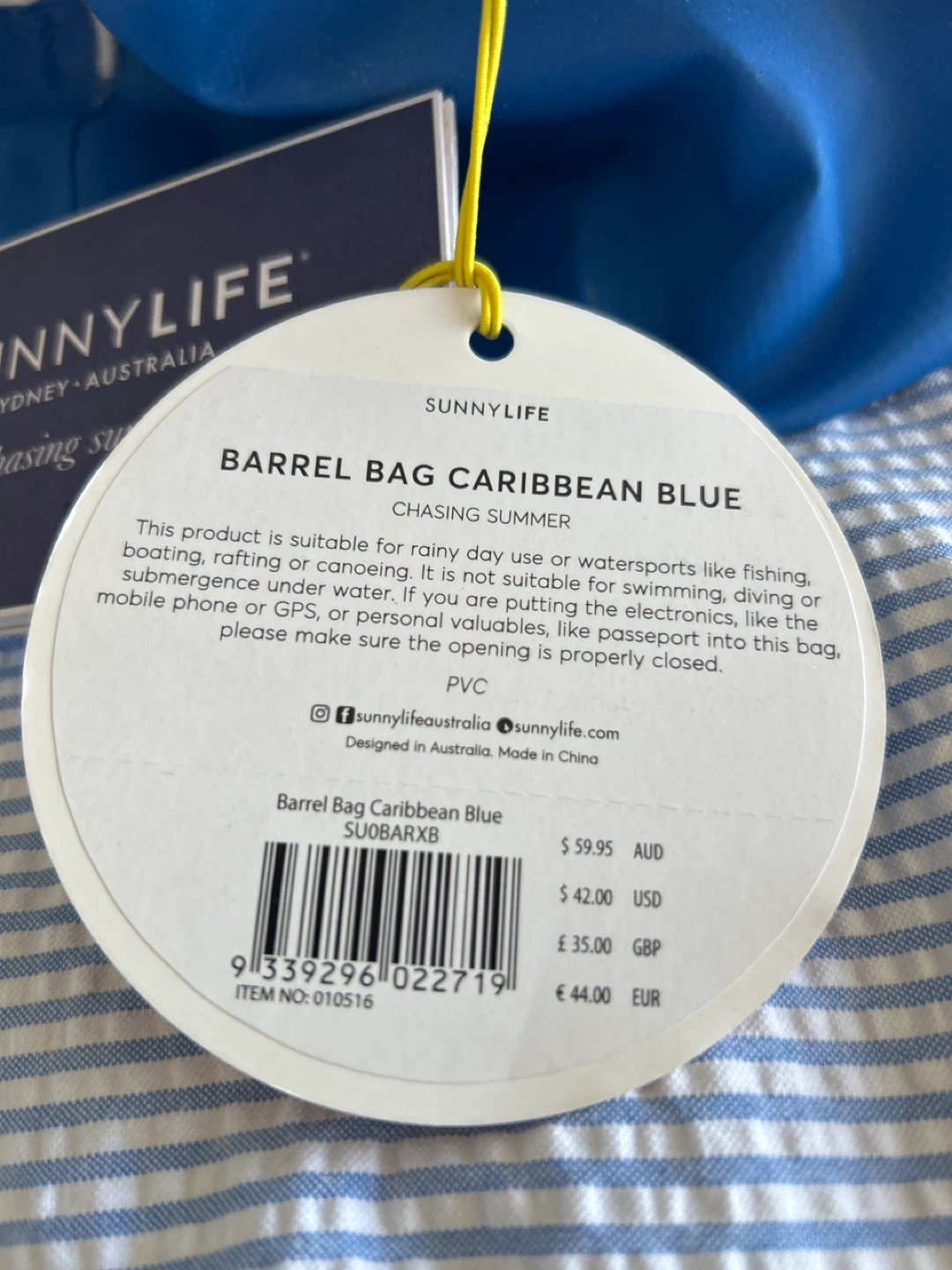 From Australia trip, waterproof beach/pool bag Tags on! - photo 5