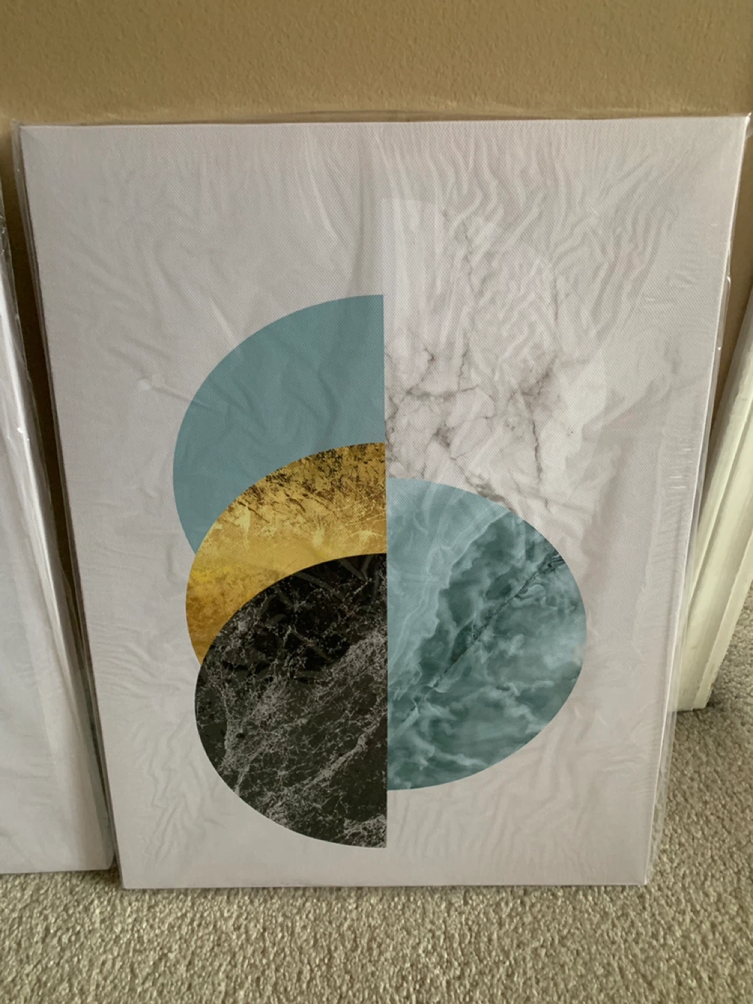Set of 3 Abstract Geometric Canvas Wall Art Prints - photo 4