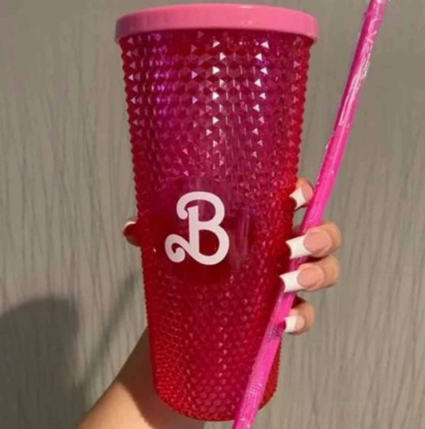 Cinemark Barbie Cup Studded Tumbler Hot Pink - photo 3