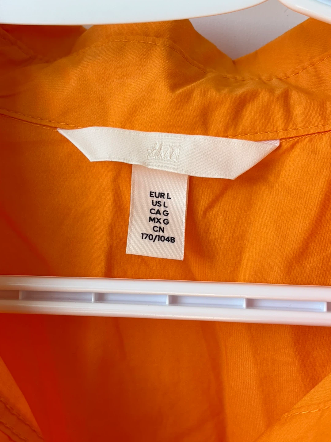 H&M Orange Button-Up Shirt - Size L - photo 2