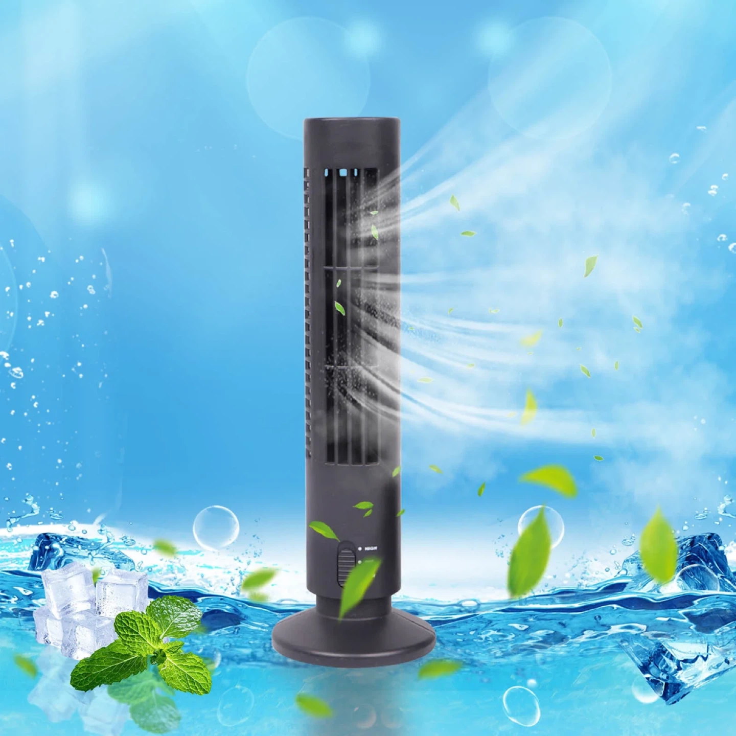 Black Mini Tower Fan