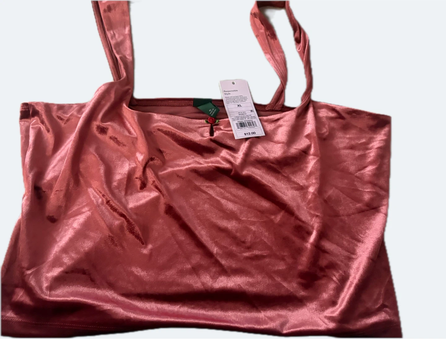 Wild Fable Women's Velour Tank Top - Berry Red XL