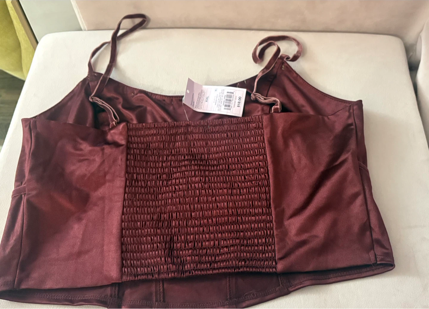 Women's Rosette Satin Corset Tank Top - Wild Fable Red XXL - photo 3