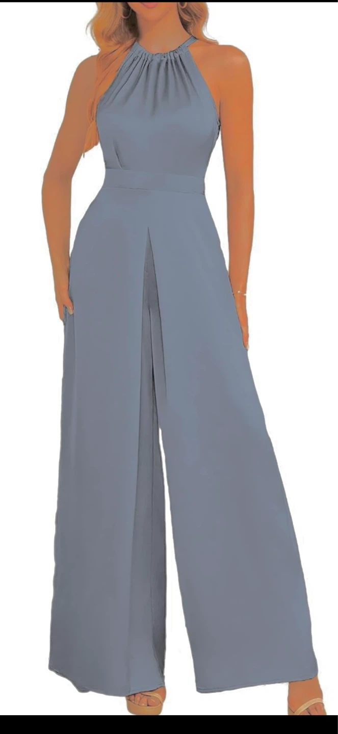 Women's Halter Wide Leg Jumpsuit - photo 3