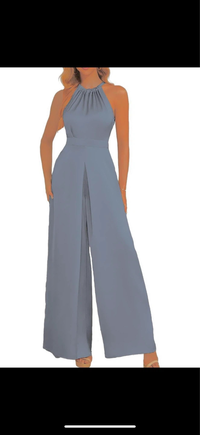 Women's Halter Wide Leg Jumpsuit