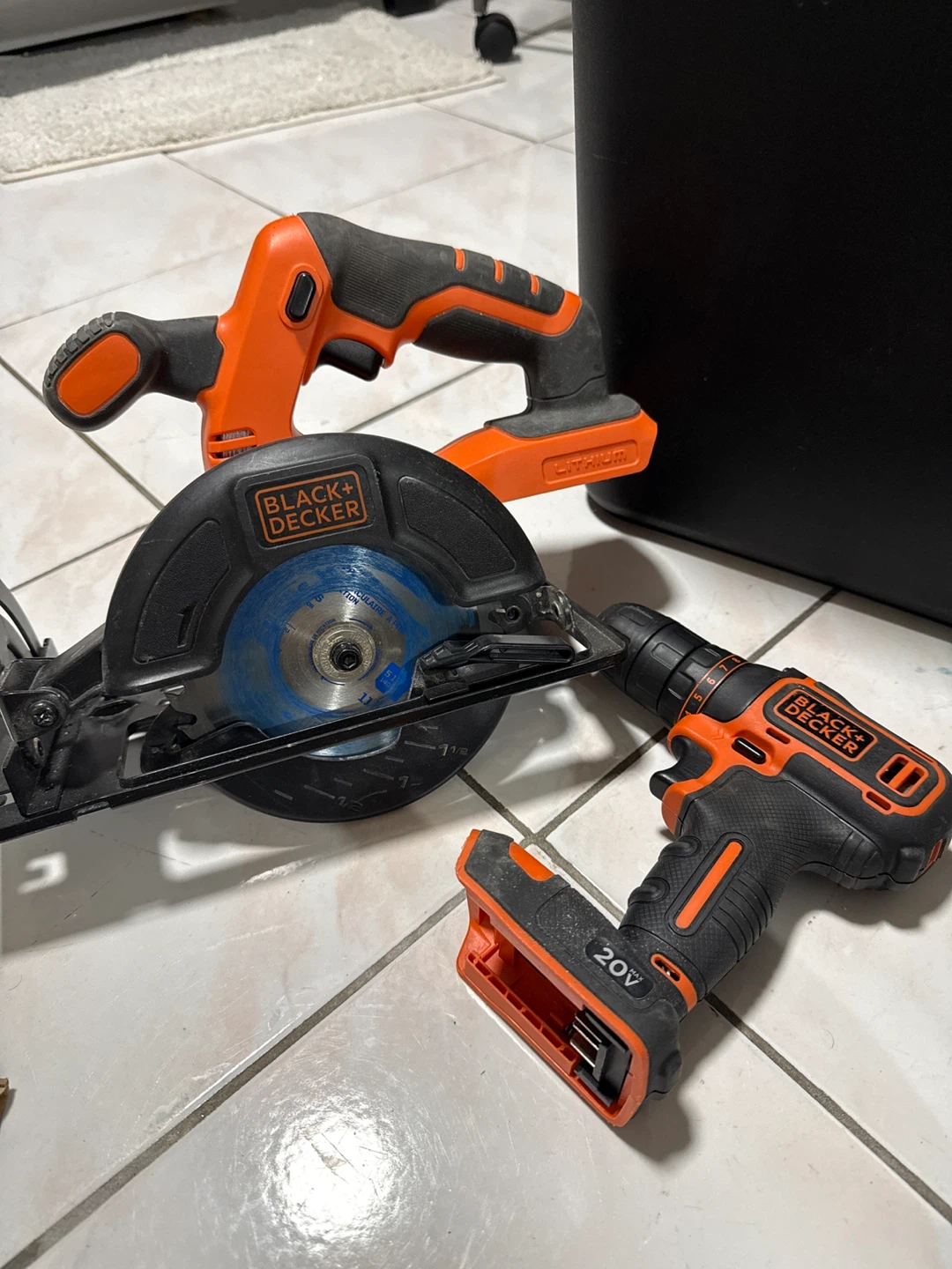 Black+Decker 20V Cordless Drill and Circular Saw
