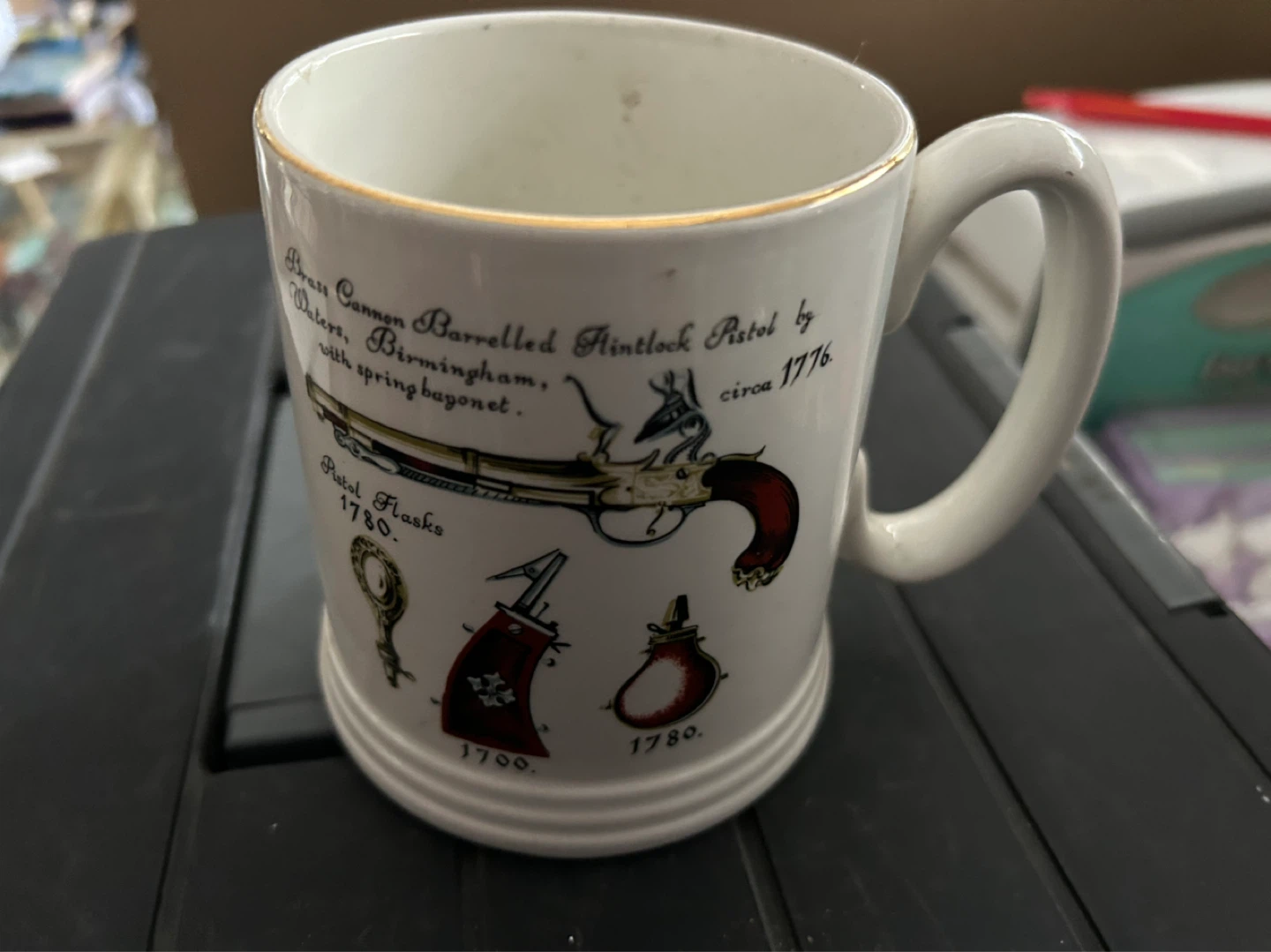 Pearson Pottery Mug - Flintlock Pistol Design