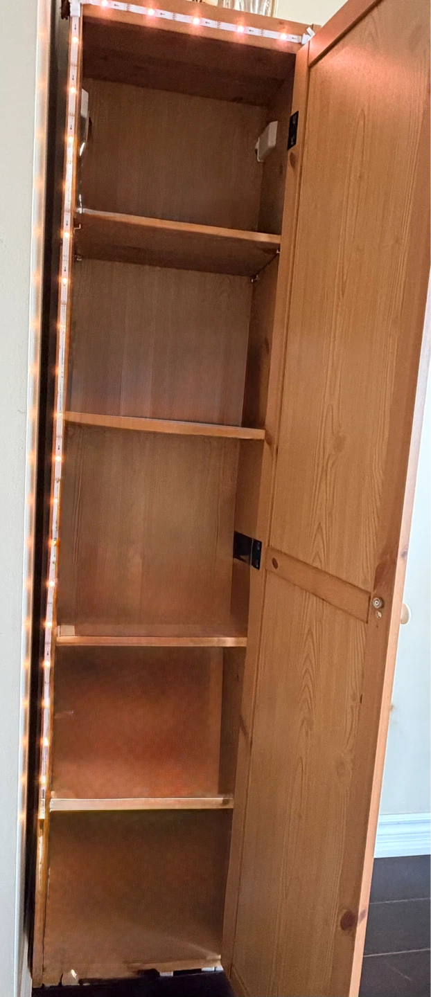 Full-length mirror storage cabinet