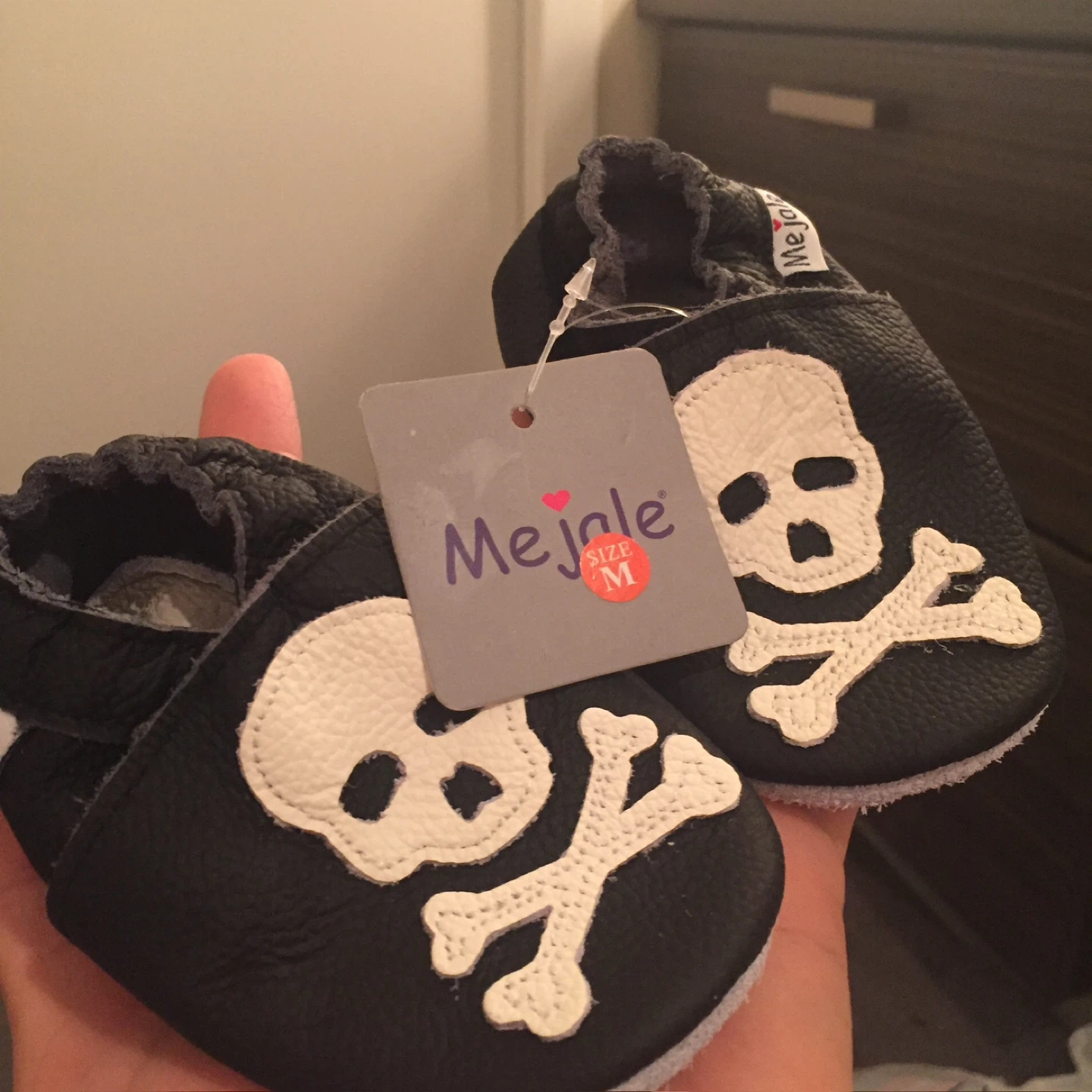 MeJale Baby Shoes Size M Skull and Crossbones