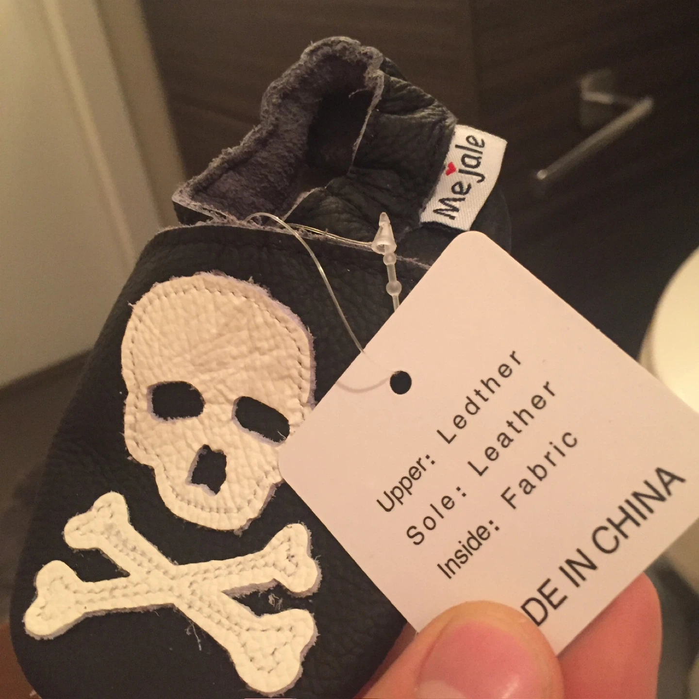 MeJale Baby Shoes Size M Skull and Crossbones - photo 2