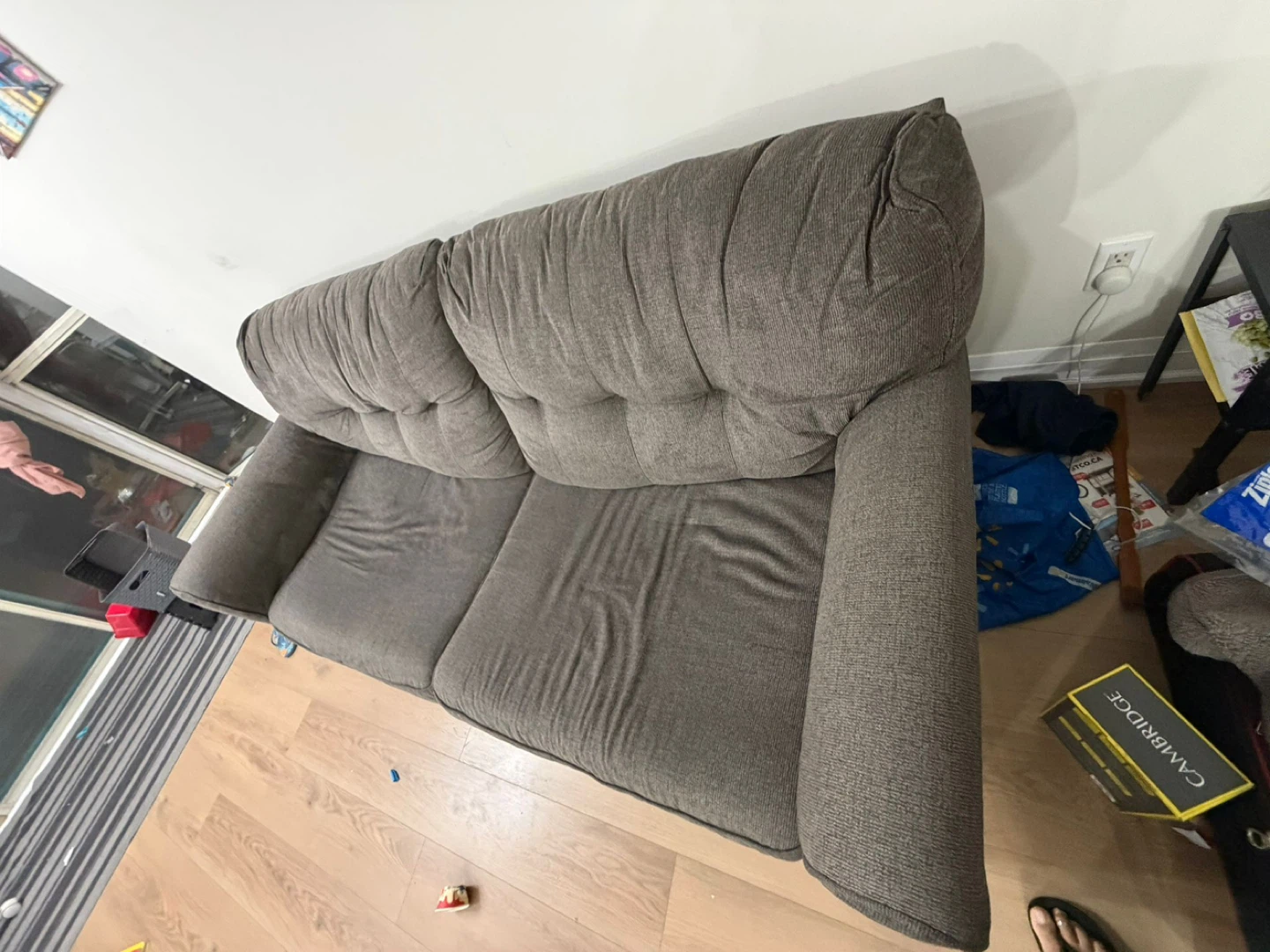 Ashley Grey Fabric 3 Seater Sofa - photo 2