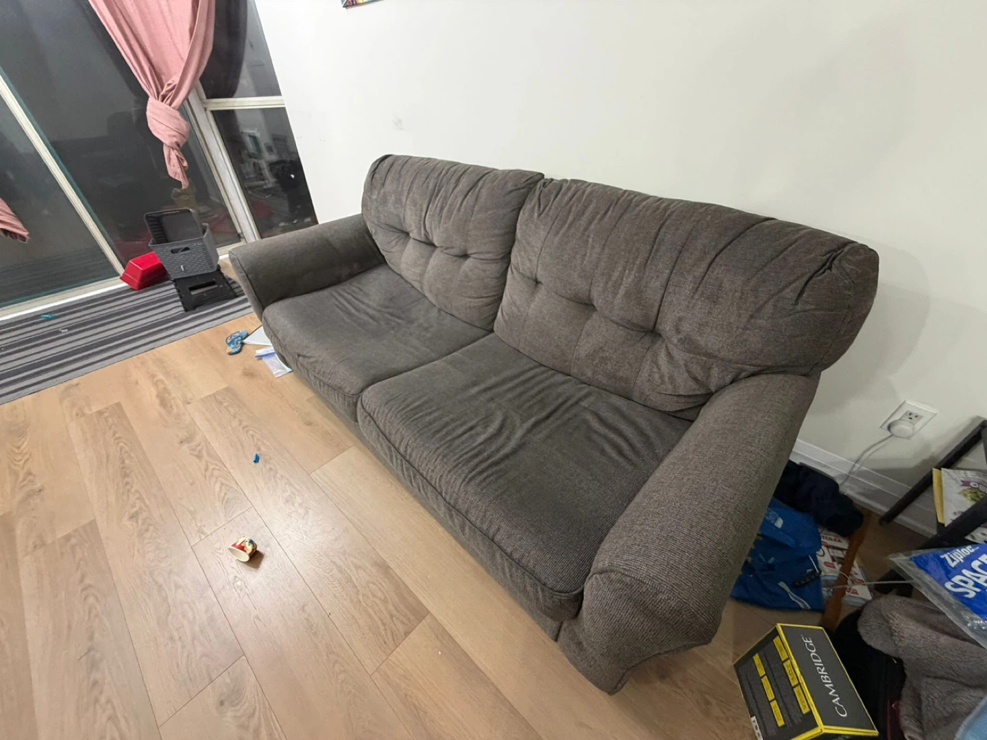 Ashley Grey Fabric 3 Seater Sofa - photo 3
