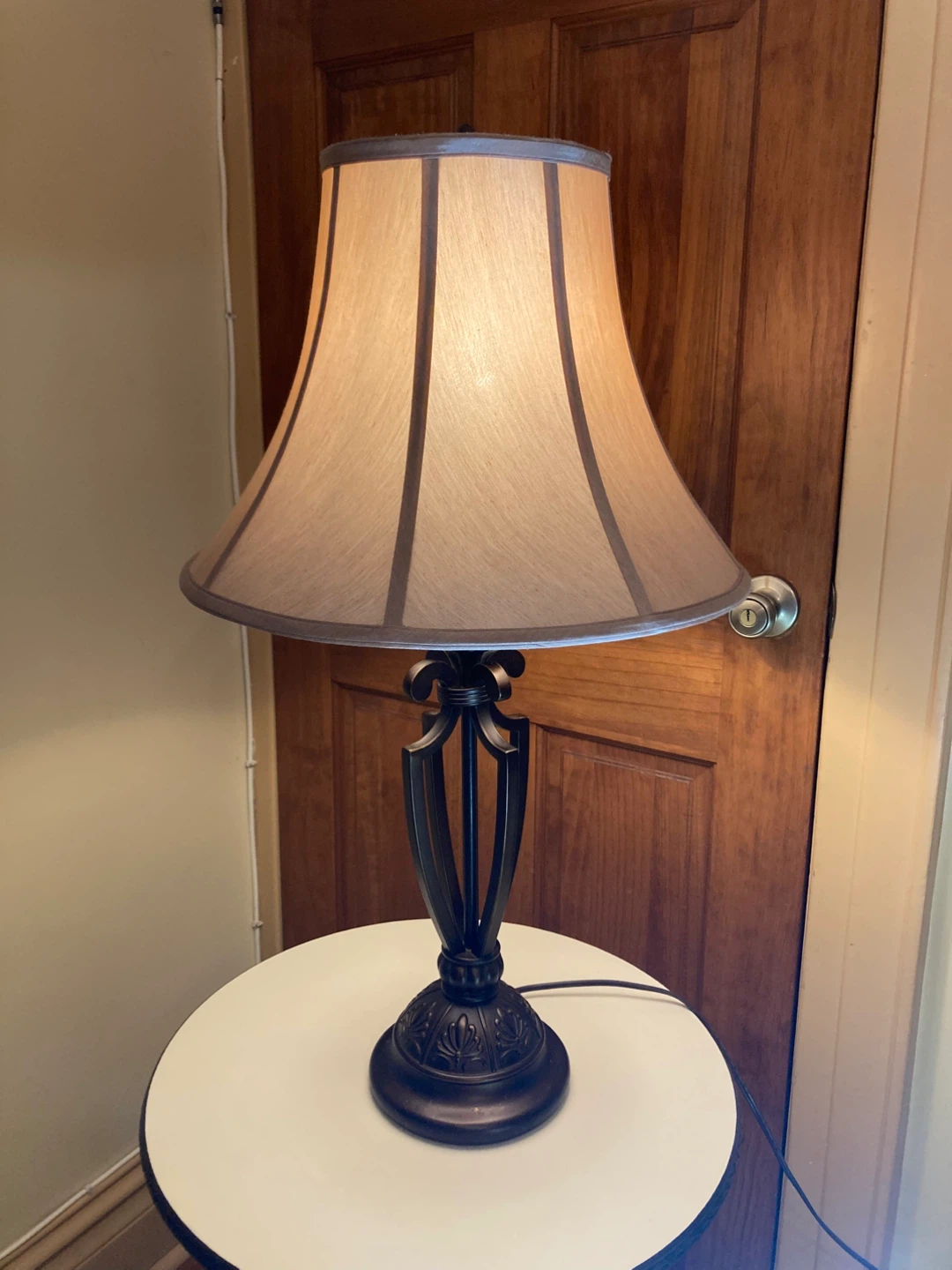 2 Table Lamp with Decorative Base and Shade