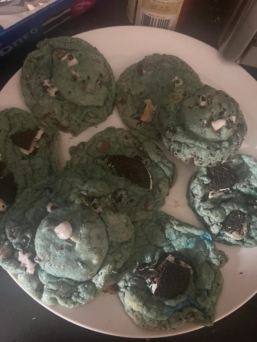 Blue Cookies with Oreo and White Chocolate Chunks - photo 3