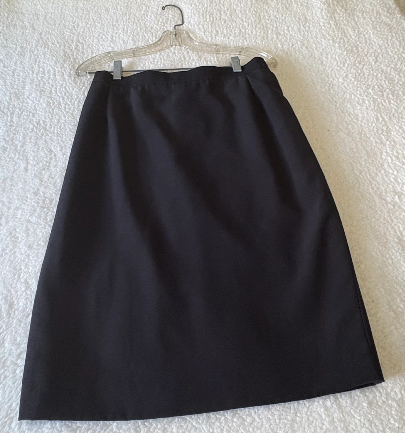 Black Midi A-Line Skirt Size 14