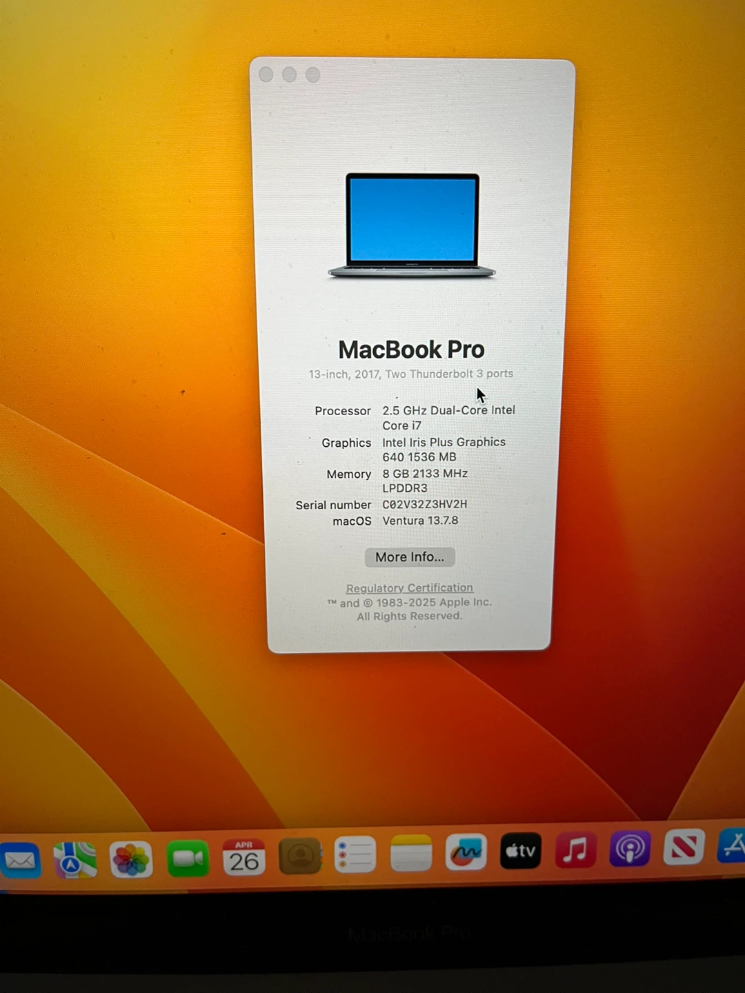 Apple MacBook Pro 13” i7/8gb/256gb with charger space grey - photo 2