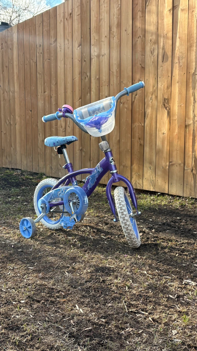 Purple Kids Bike with Training Wheels