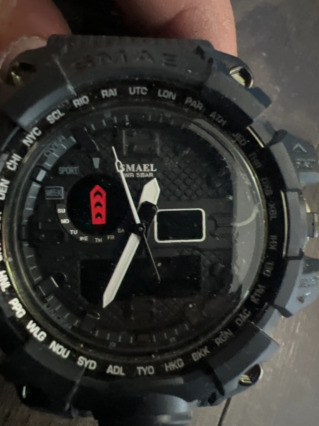 SMAEL Black Digital Analog Sport Watch