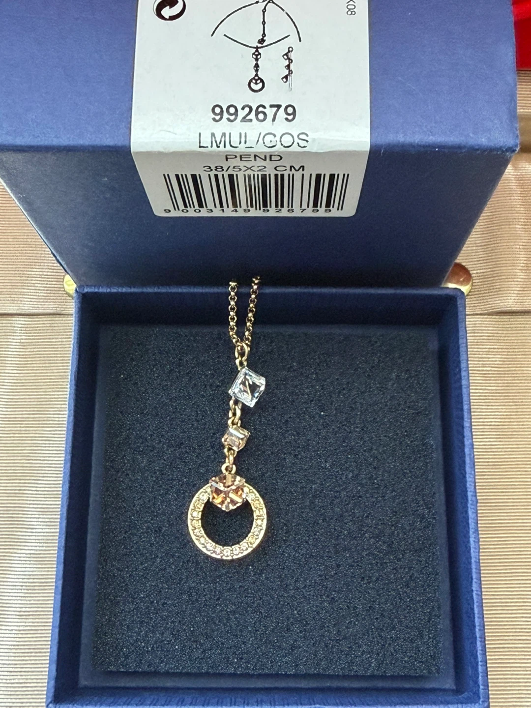Swarovski Gold Tone Geometric Necklace - photo 2
