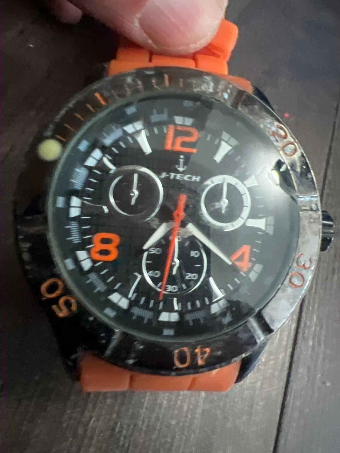 J-TECH Chronograph Watch Orange Strap - photo 2