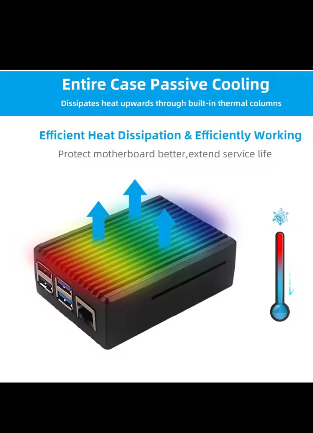 Aluminum Cooling Case for Raspberry Pi 4 - photo 3